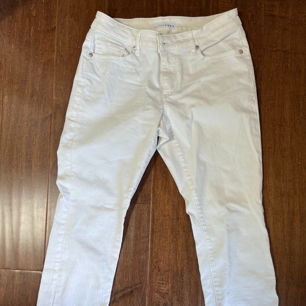 Petite Curvy Kick Crop Jeans in White